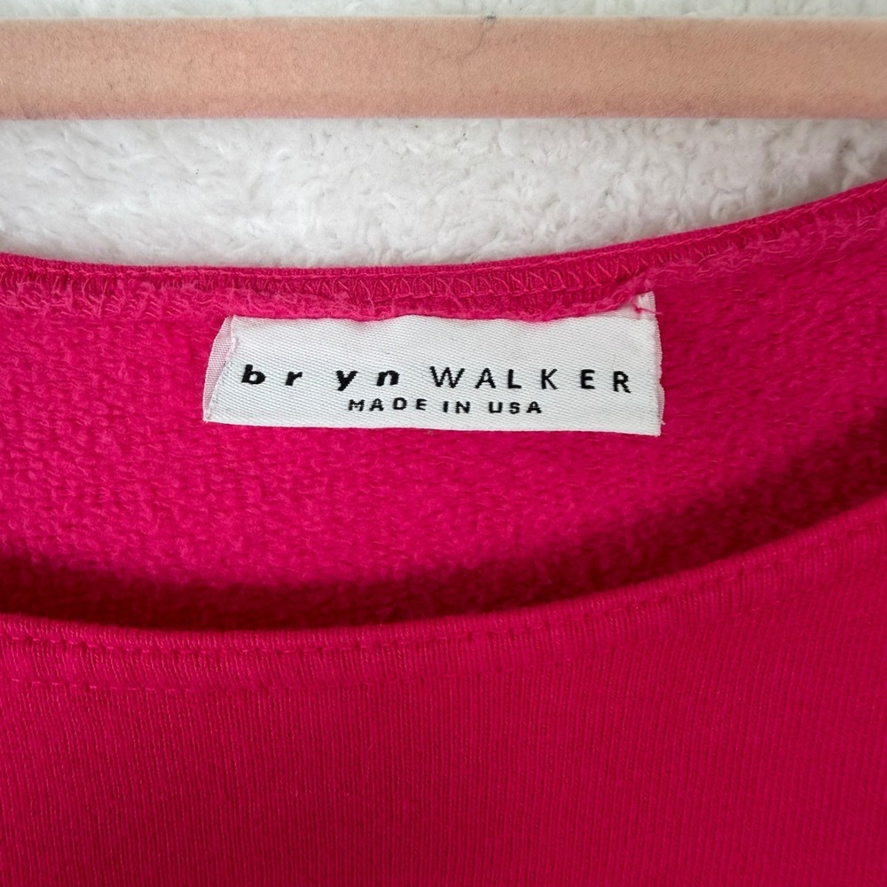 Bryn Walker Tunic Women OS Pink Bell Sleeve Bamboo Organic Cotton Ruffle Top - Picture 2 of 8